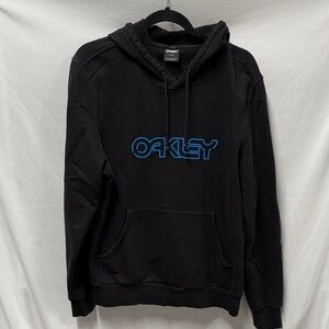 Oakley Black Hoodie with Blue Logo